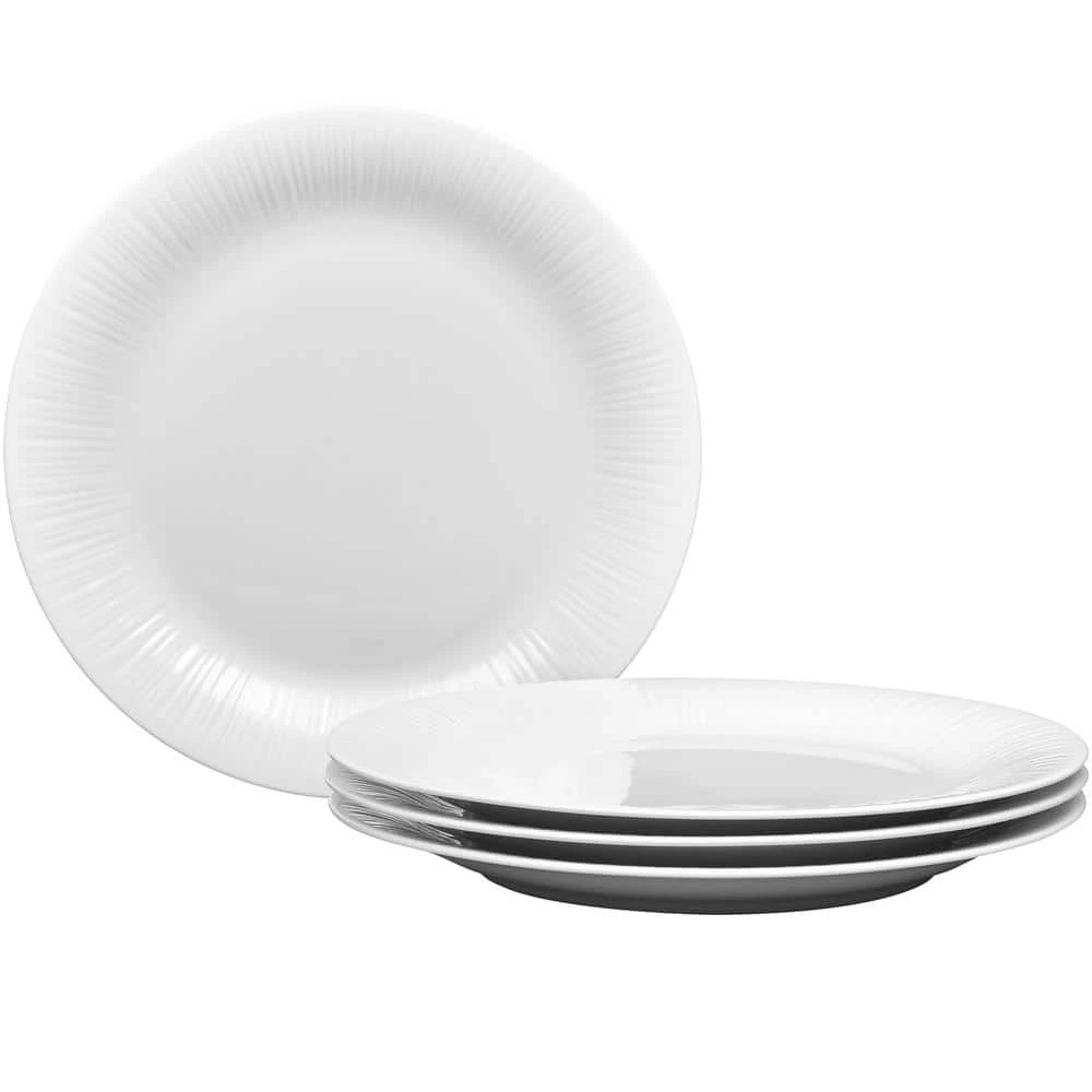 Conifere White Porcelain Rim Dinner Plates (Set of 4) 10-3/4 in. by Noritake 1 Conifere White Porcelain Rim Dinner Plates (Set of 4) 10-3/4 in. by Noritake