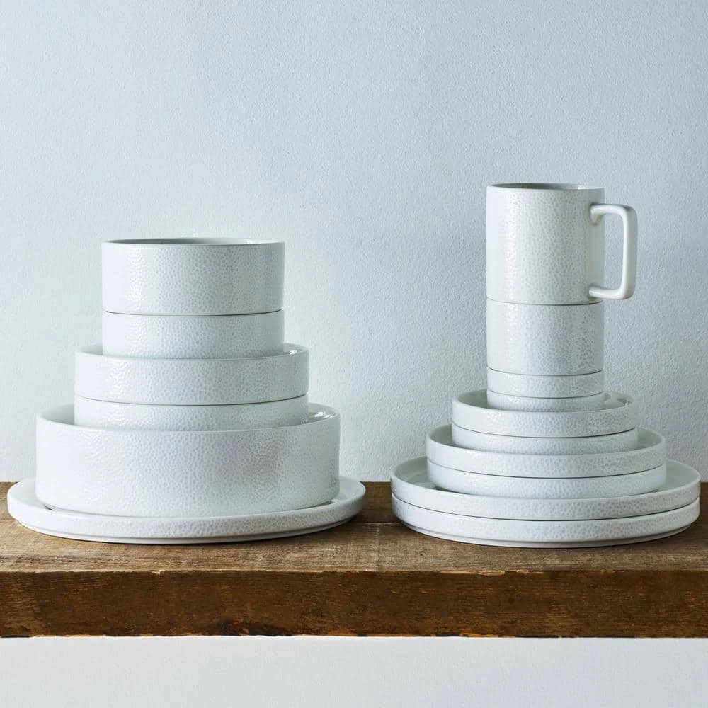 Colortex Stone White Porcelain Dinner Plate 9-3/4 in. (Set of 4) by Noritake 5 Colortex Stone White Porcelain Dinner Plate 9-3/4 in. (Set of 4) by Noritake - Image 5