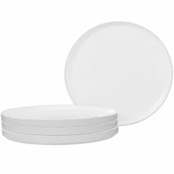 Colortex Stone White Porcelain Dinner Plate 9-3/4 in. (Set of 4) by Noritake