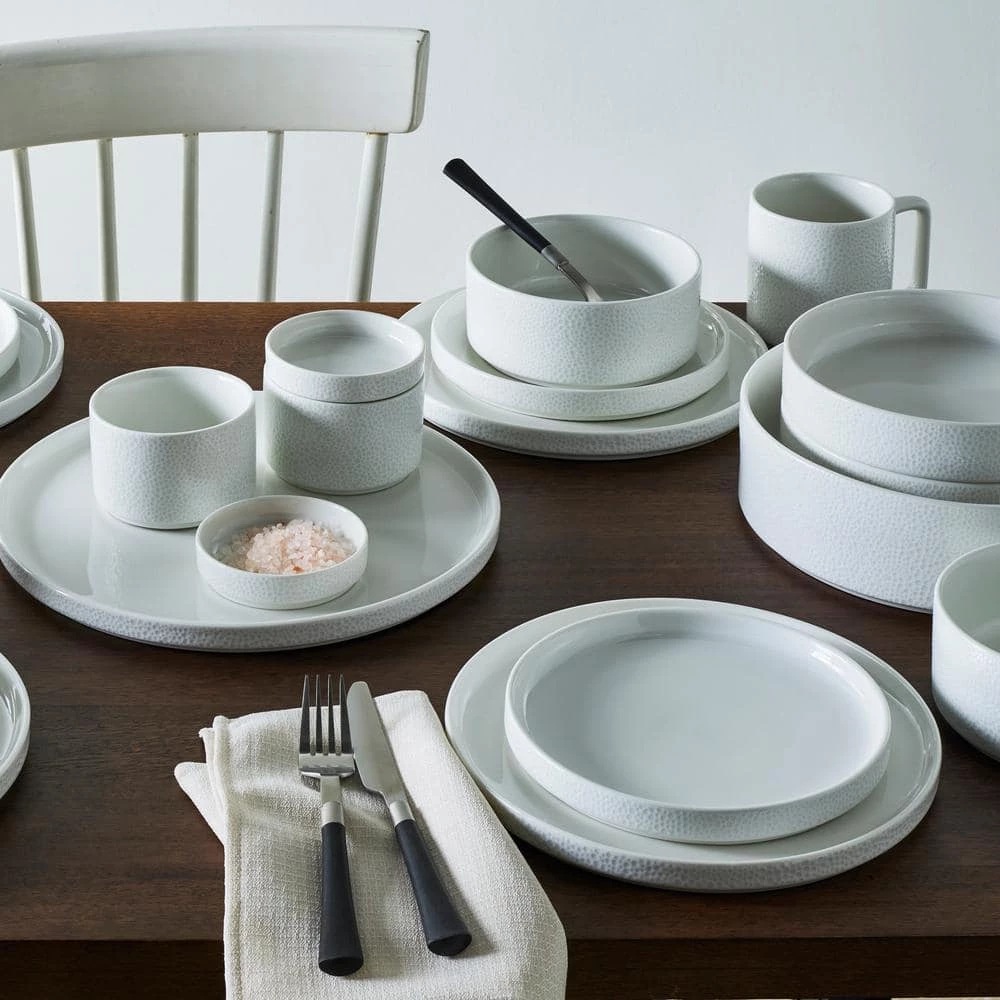 Colortex Stone White Porcelain Dinner Plate 9-3/4 in. (Set of 4) by Noritake 6 Colortex Stone White Porcelain Dinner Plate 9-3/4 in. (Set of 4) by Noritake - Image 6