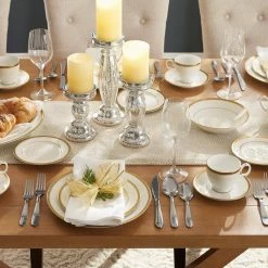 Charlotta Gold/White Porcelain 5-Piece Place Setting by Noritake -Cheap Noritake Store white noritake dinnerware sets 1716 05e d4 1000