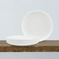 Marc Newson 6 1/4 in. White Bone China Bread and Butter Plates (Set of 4) by Noritake -Cheap Noritake Store white noritake salad plates dessert plates m412 bb04 31 1000