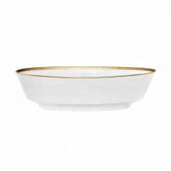 Charlotta Gold/White Porcelain Oval Vegetable 32 oz. by Noritake