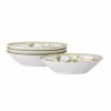 Poppy Place Porcelain 5.5 in. 4 oz. White & Pink Fruit Bowls (Set of 4) by Noritake