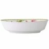 Poppy Place 9.7 in. 32 oz. White and Pink Porcelain Vegetable Serving Bowl (1-Piece) by Noritake