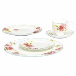 Peony Pageant White Bone China Salad Plate 8-1/4 in. by Noritake -Cheap Noritake Store white pink noritake salad plates dessert plates 4963 405 4f 1000