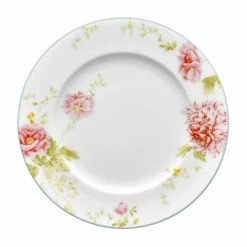Peony Pageant White Bone China Salad Plate 8-1/4 in. by Noritake
