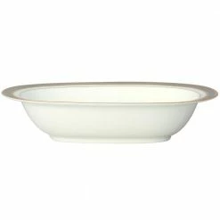 10-1/2 in. 24 oz. Brilliance White Bone China Oval Vegetable Bowl by Noritake