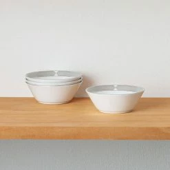 6 oz. 5 in. White Eternal Palace White Porcelain Fruit Bowls (Set of 4) by Noritake -Cheap Noritake Store white platinum noritake bowls 1717 408d 4f 1000