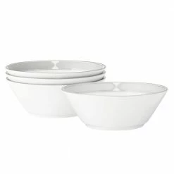 6 oz. 5 in. White Eternal Palace White Porcelain Fruit Bowls (Set of 4) by Noritake