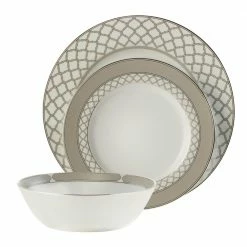 Eternal Palace 12-Piece Dinnerware (Set for 4) by Noritake -Cheap Noritake Store white platinum noritake dinnerware sets 1717 12h 1d 1000