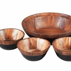 Kona Wood 5 Pc Salad Set by Noritake -Cheap Noritake Store wood noritake bowls w001 05u c3 1000